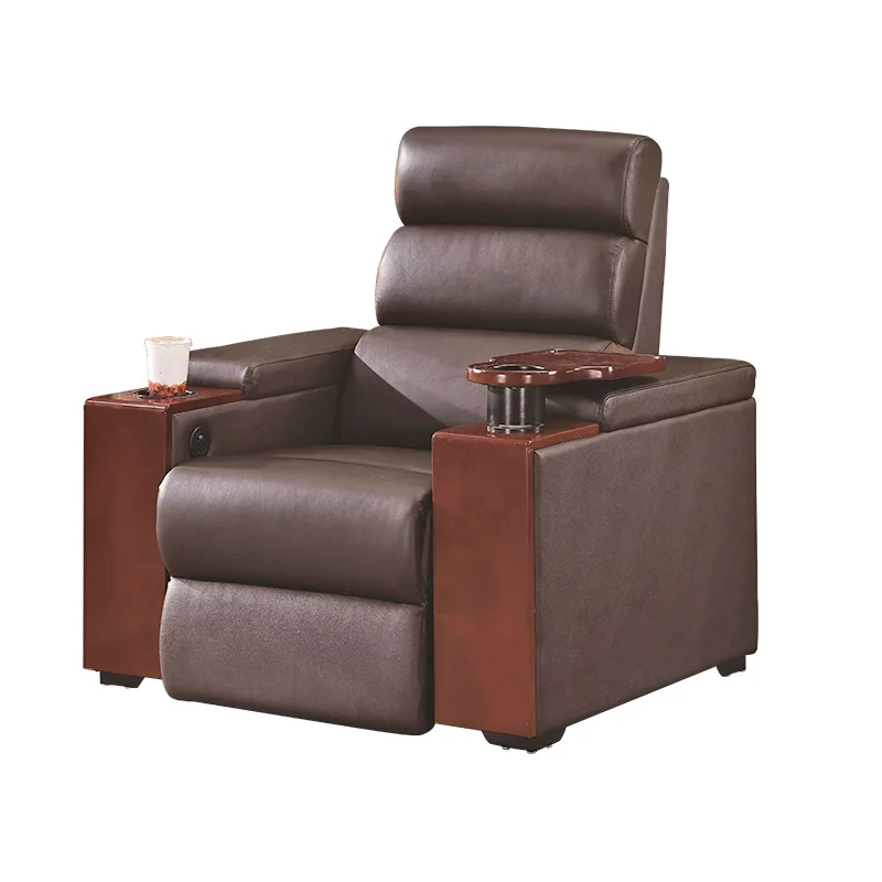 

New Chinese style, solid wood sofa, living room, office, leather easy to clean, comfortable, nap