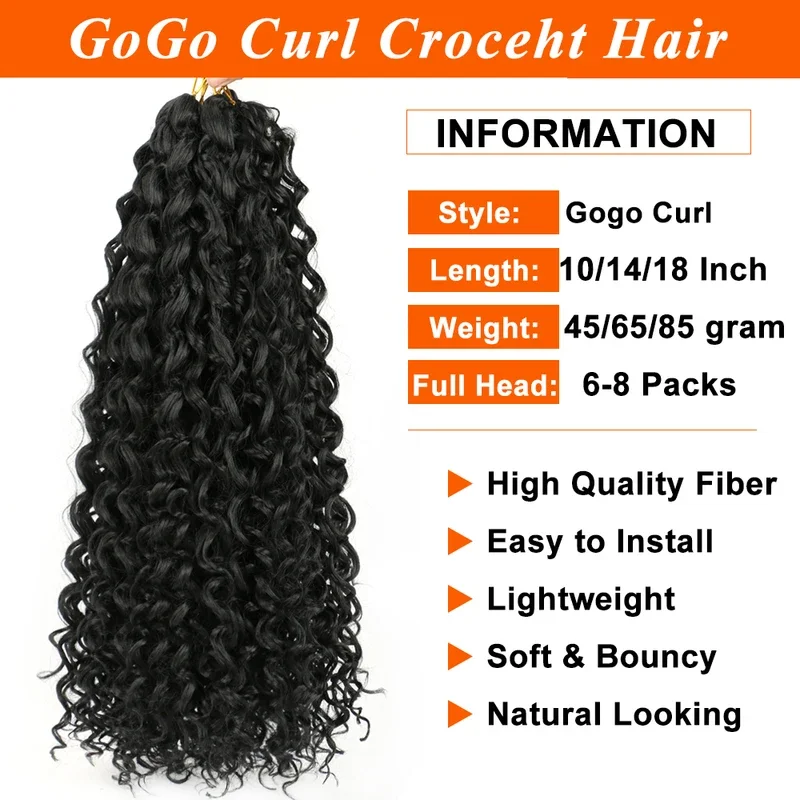 Synthetic Ocean Wave Braiding Hair Natural Soft Curly Crochet Braids Fibers Hair Extension Full Head For Women