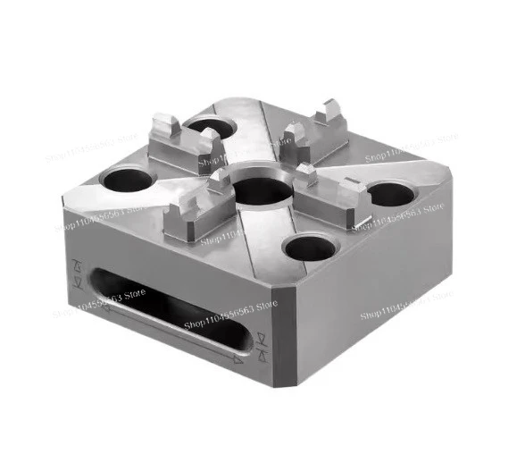 Precision Manual Chuck for CNC Engraving and EDM Electrodes, Square Fixture with ER Collet Interface D56-60mm