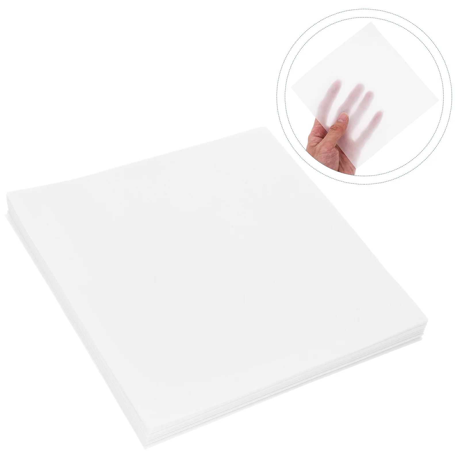 

500Pcs Cellulose Weighing Paper Double-Sided Glossy Thin Non-Stick Non-Absorbent Sheets for Laboratory Analytical Balance Use