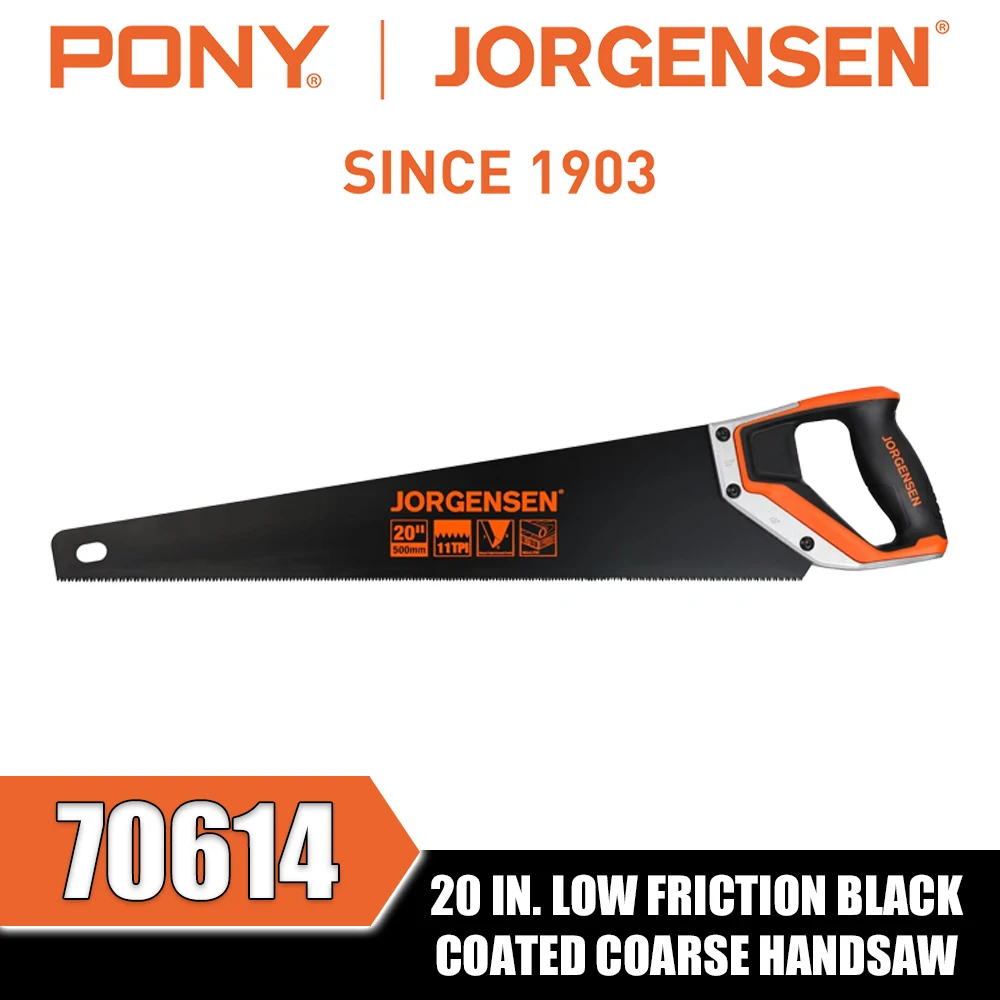 PONY&JORGENSEN 70610 70614 Low Friction Black Coated Coarse Handsaw Hand Tools