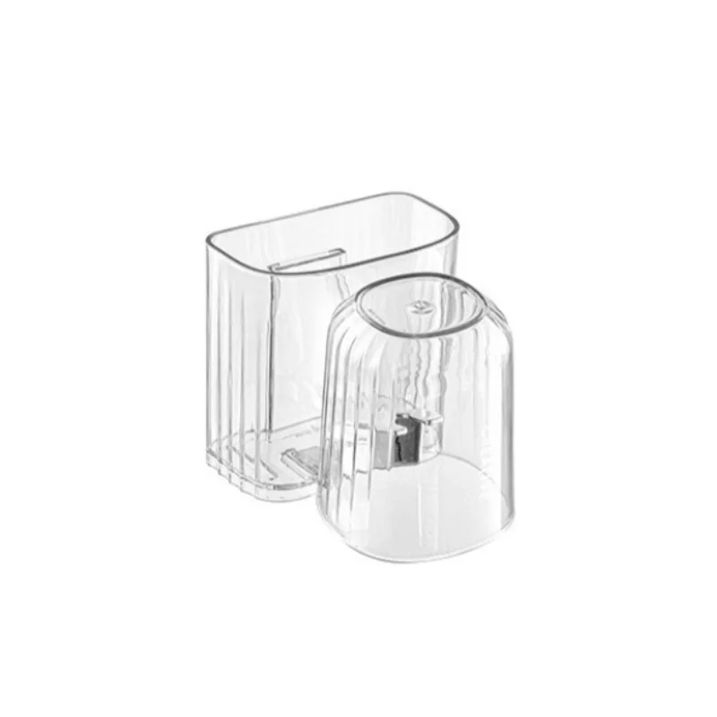 

Bathroom toothbrush shelf Household wall mounted large capacity thickened dust-proof no water creative dental cup storage rack