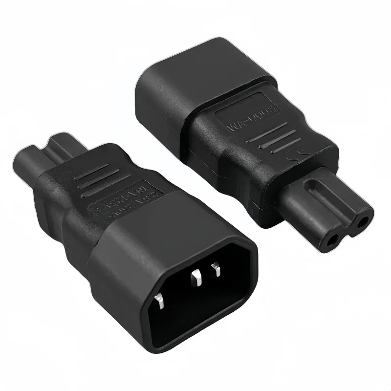 IEC 320 C14 to C7 adapter C7 to C14 AC adapter Kettle 3 Pin C13 To C8 AC Plug Adapter Female to Male Converter Plug Socket PVC