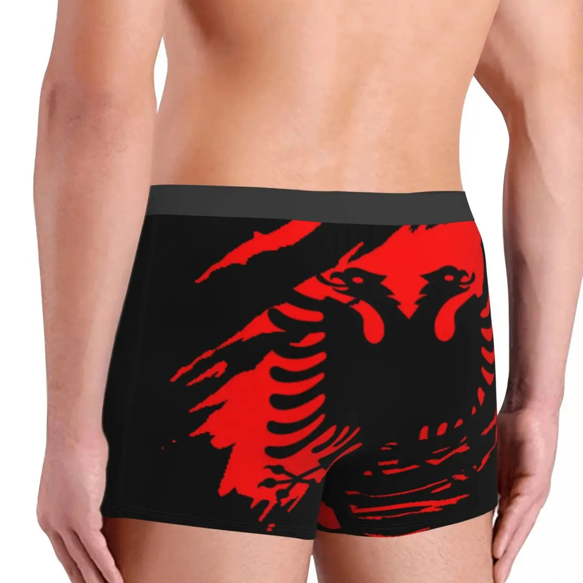 Vintage Flag Of Albania Underwear Male Sexy Printed Customized Albanian Pride Boxer Shorts Panties Briefs Soft Underpants