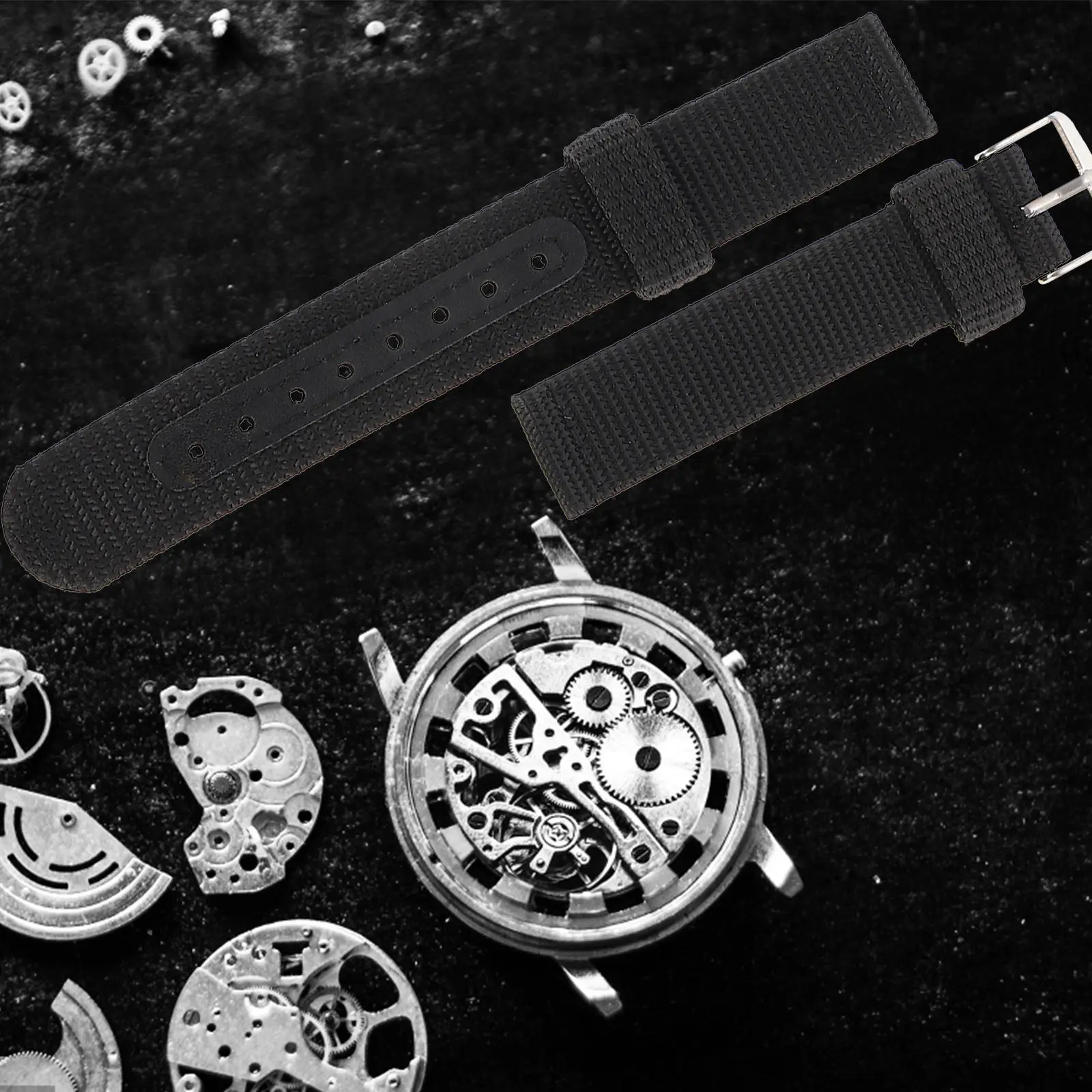 Waterproof Watch Band Thickened Nylon 18Mm Sports Replacement Strap Quick Release Adjustable Watch Band Nylon Watchband