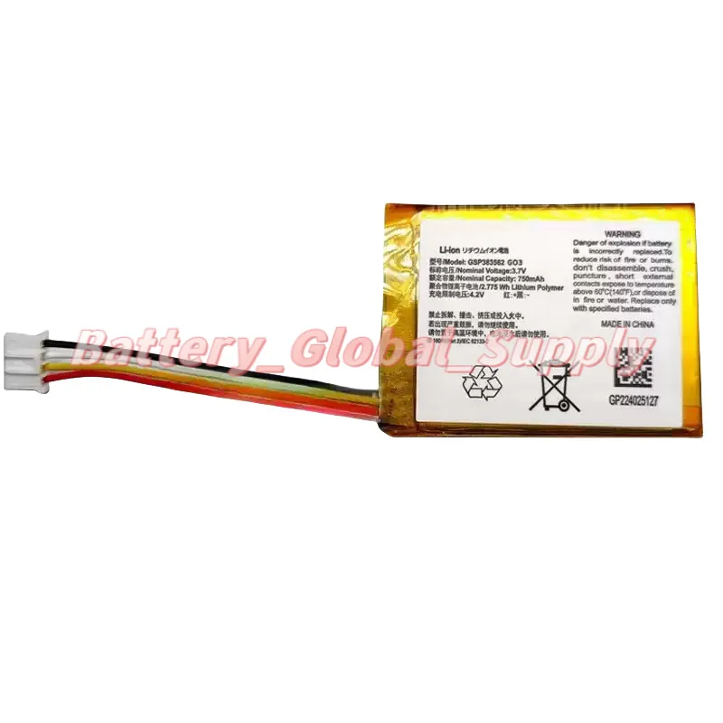 

Suitable for GSP383562 GO3 Bluetooth speaker battery 3.7V 750mAh Fast delivery 1 piece -