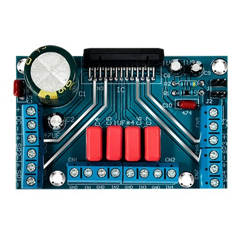 1 Piece TDA7388 Four-Channel V6 Upgrade Version 4X41W Finished Board Finished Board Replacement Accessories