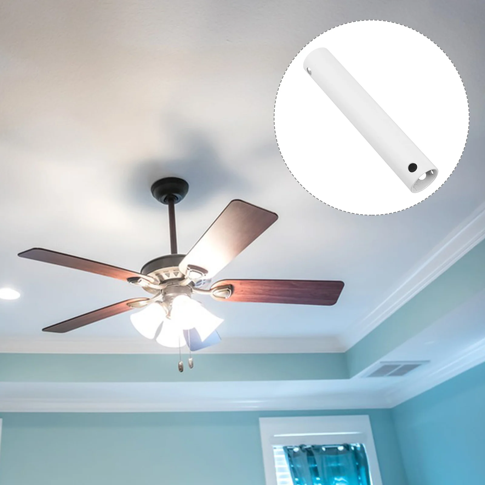 

Iron Ceiling Fan Extension Rod 150mm Universal Downrod for High Ceilings and Optimal Air Circulation Ceiling Light Rod