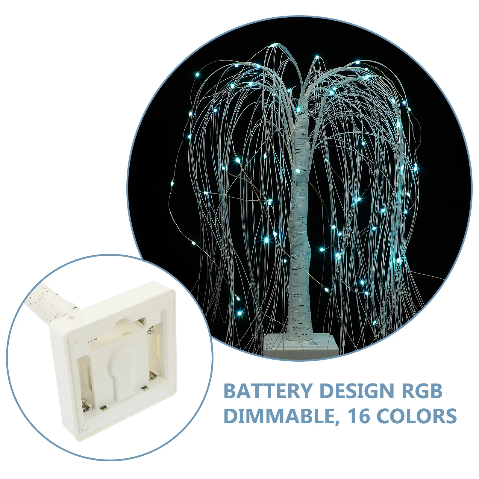 1 مجموعة LED Rgb شجرة الصفصاف الزينة تنوعا هدية فكرة تصميم رائع عيد الميلاد شجرة عيد الميلاد ضوء مشاهد ليلية احتفالية