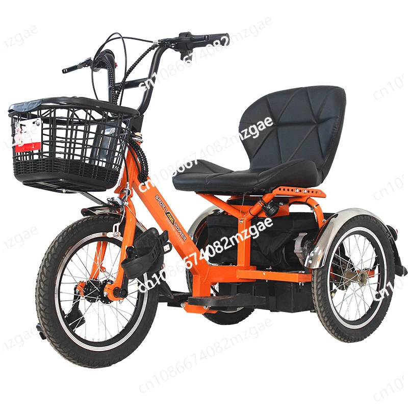 Electric Pedal Dual-Purpose Tricycle, Elderly Power-Assisted Scooter, Elderly Pedal Light Adult Power-Assisted Bicycle