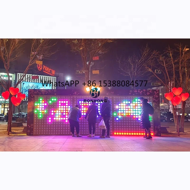 

Bonhong High Quality Interactive Touch LED Light Wall Game Indoor Metal Amusement Park Facility Attraction for Kids
