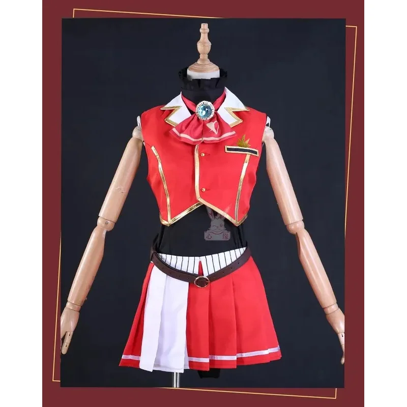 أزياء أنيمي VTuber Hololive Houshou للكابتن البحري مجموعة كاملة من أزياء الزي الرسمي أحذية شعر مستعار أزياء تنكرية للنساء