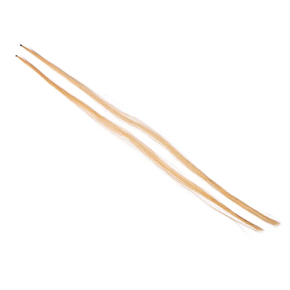 

2 Hanks Smooth Straight Violin Bow Hair Unbleached Mongolian Horsehair High Strength Durability Stringed Instruments