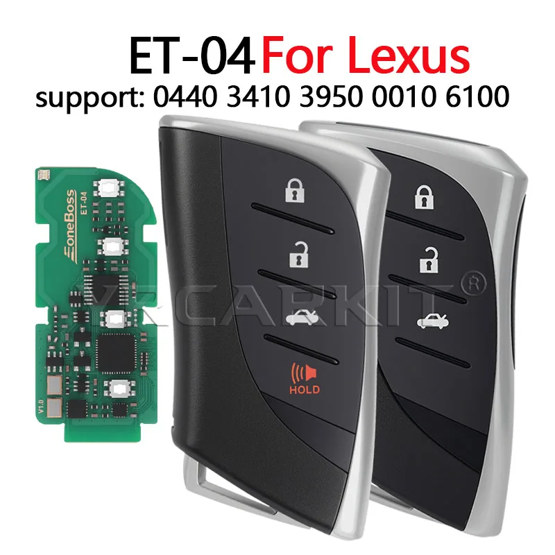 

EoneBoss ET-04 Smart Car Key Fob For Lexus LC LS500 LS500H UX ES300H ES200 4D 8A Chip Remote Keyless Go 0440 3410 3950