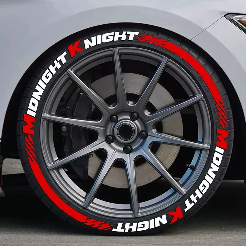 8Pcs/Lot  2.7cm Height Car Tire Wheel Stickers Car Tuning Universal 3D Permanent PVC Lettering Sticker Personalized Automotiv