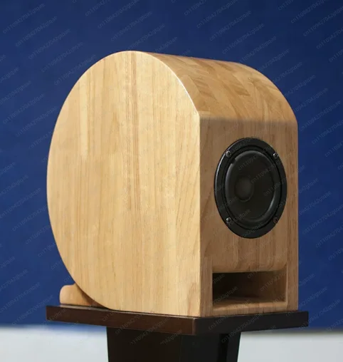 Personalized Nautilus Speaker Box, 3 Inch Solid Wood Bookshelf Speaker Cabinet for DIY 1 Pair