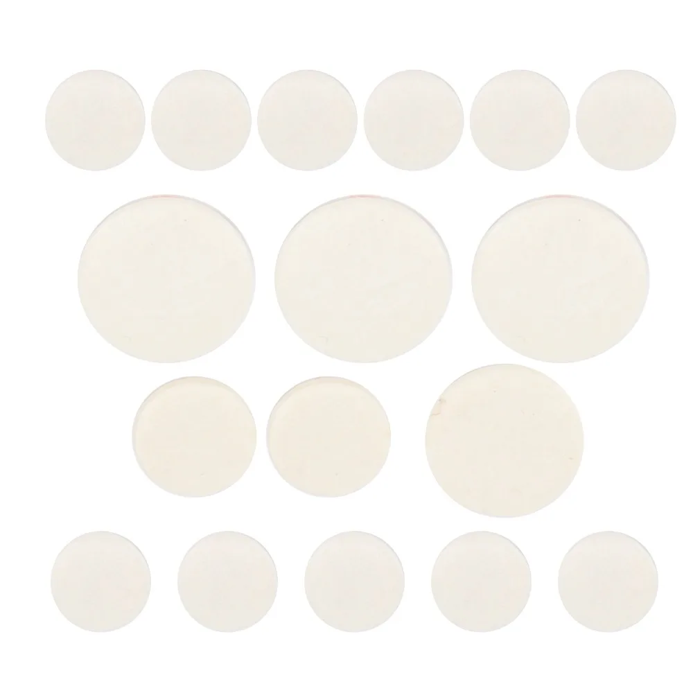 17Pcs White Clarinet Pads​ Clarinet Padding Set​ ​Orchestra Instrument Parts​ ​Woodwind Instrument Pads​ Felt&Casing
