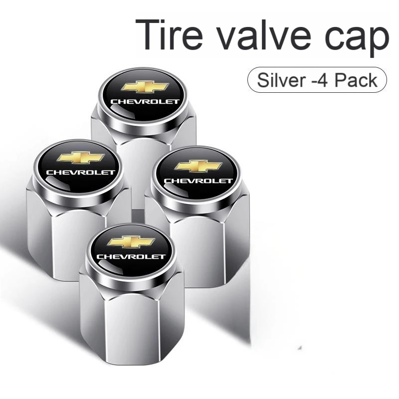 

4x BLACK Chevrolet Tire Valve Stem Caps fit for Silverado Impala Malibu Equinox Cruze Camaro Tahoe/Suburban Blazer Spark Aveo