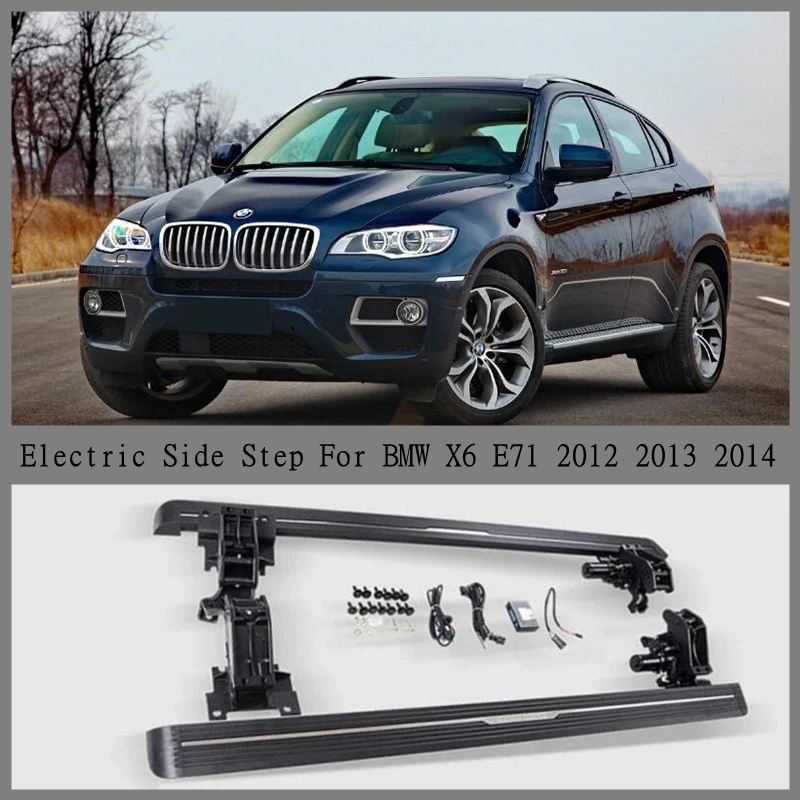 

Electric Side Step Automatic Motor Aluminum Pedals Bar For BMW X6 E71 2012 2013 2014 High Quality Running Board