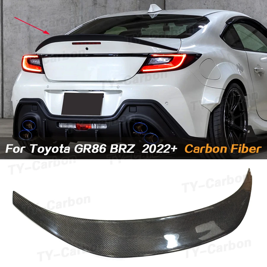 For Subaru BRZ Toyota GR86 2021-2025 Body Kit Rear Wing Real Carbon Fiber TOM Style Trunk Wing Spoiler Car Accessories FRP