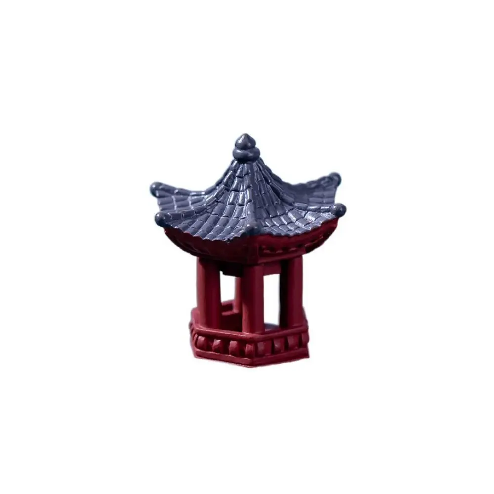 

Decorative Rockery Pavilion Bridge LIfelike Resin Goose Micro Landscape Ornaments Simulation White Duck Statue Home Desk Decor