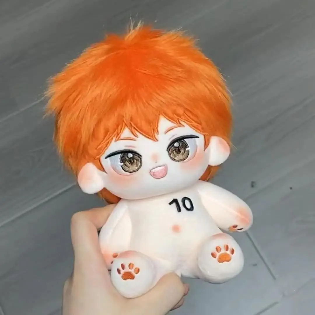 20CM Game Anime Shoyo Hinata Yellow Hair Handsome Cute Soft Cosplay Plush Doll Stuffed Body Dress up Game Cotton Pillow Toys