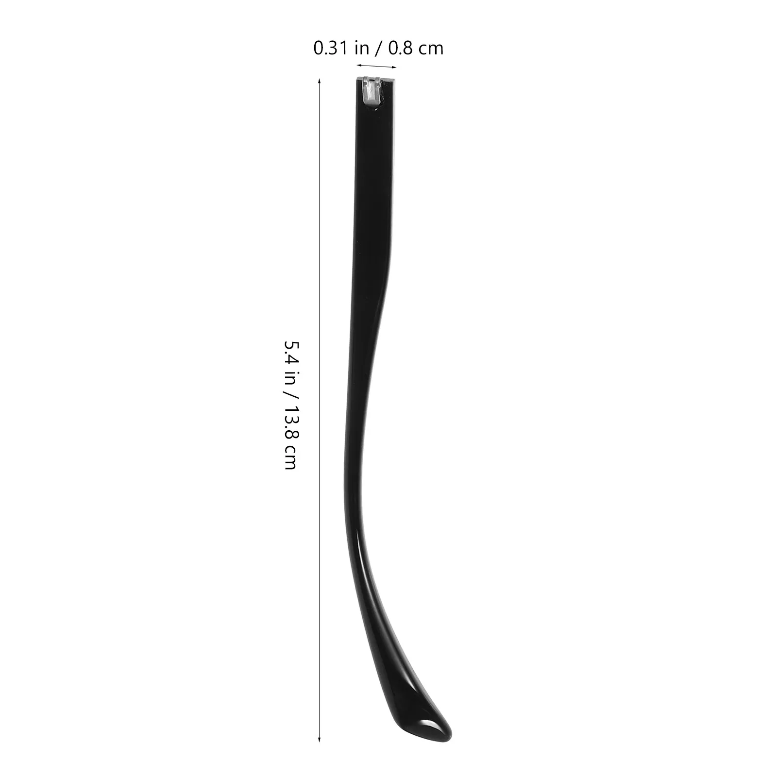 1Pair High-Strength Wear-Resistant Eyeglasses Temple Replacement Arms Lightweight Non-Pinch Metal Glasses Legs for Sunglasses