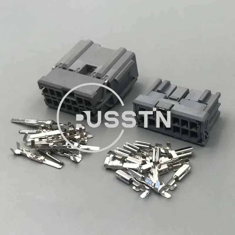1 Set 12 Way 6098-0252 6098-0251 Gery Auto Cable Socket Electric Conenctor AC Assembly For Honda CRV URV