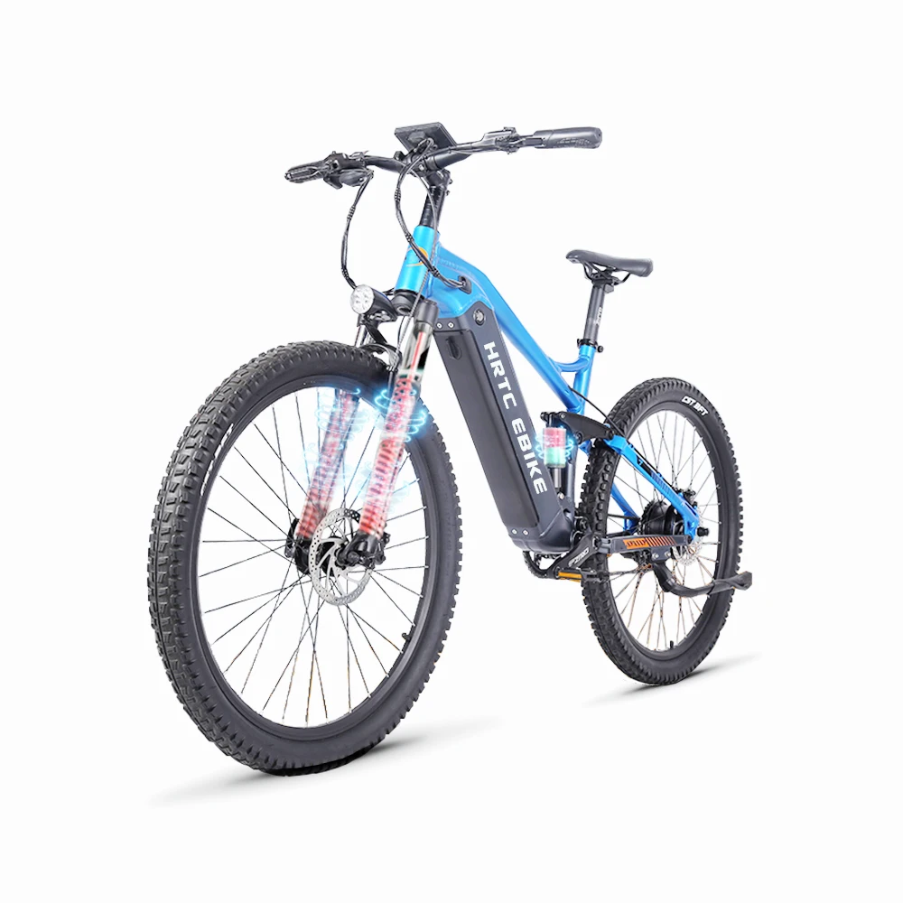 26 inch mountain soft tail electric assist bike xc emtb rear wheel drive hidden lithium battery dual shock ebike