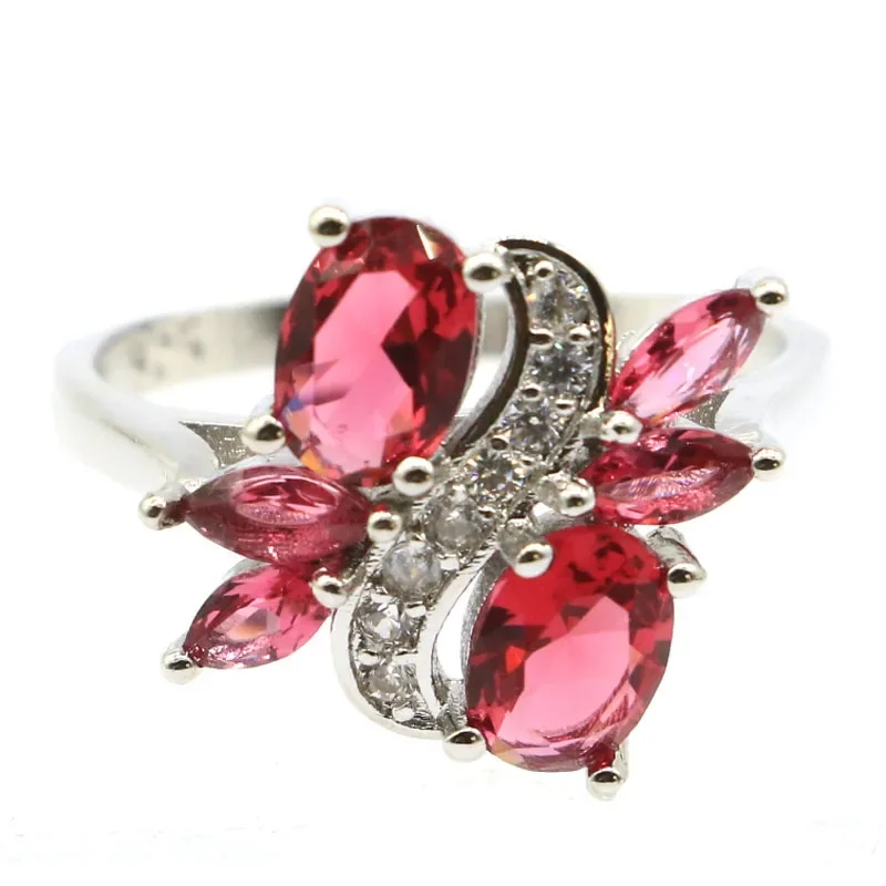 

4g Customized 925 SOLID STERLING SILVER Rings Golden Citrine White Sapphire Rhodolite Garnet CZ Woman's Many Sizes 5-11