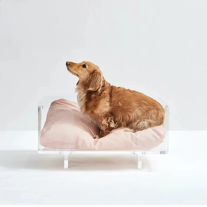 Acrylic pet nest dog house plexiglass transparent dog house cat house dog room decoration