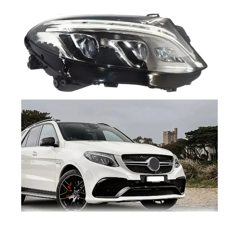 

W166 GLE ML Class Headlight Head Lamp LED for GLE350 GLE450 2015 2016 2017 2018 2019 1668200759 1668200859