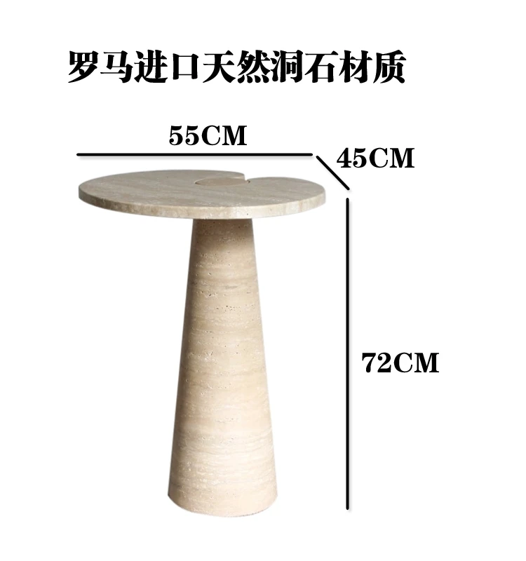 Customized Nordic Natural Cave Stone Side Table Living Room Sofa Side