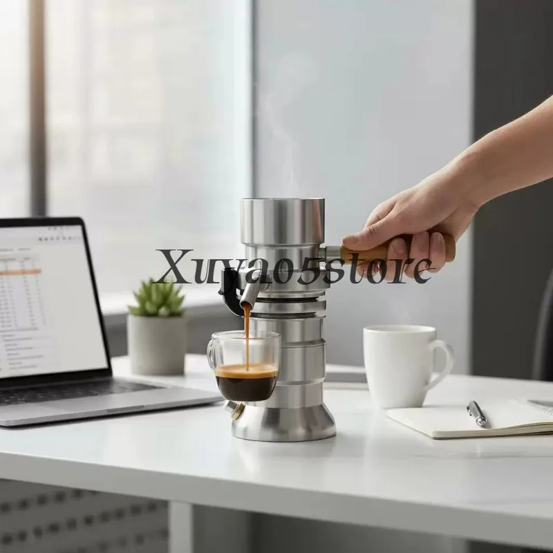 316 Stainless Steel Italian Mocha Pot - 9 Bar High-Pressure Espresso Maker for Outdoor Use