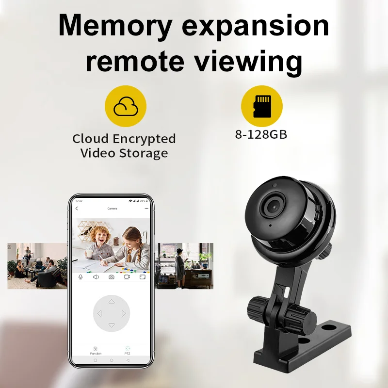 1080 HD IP Camera Mini WiFi Camera with Infrared Night Vision 2-Way Audio Motion Tracker Wireless Home Security V380 Monitor Cam