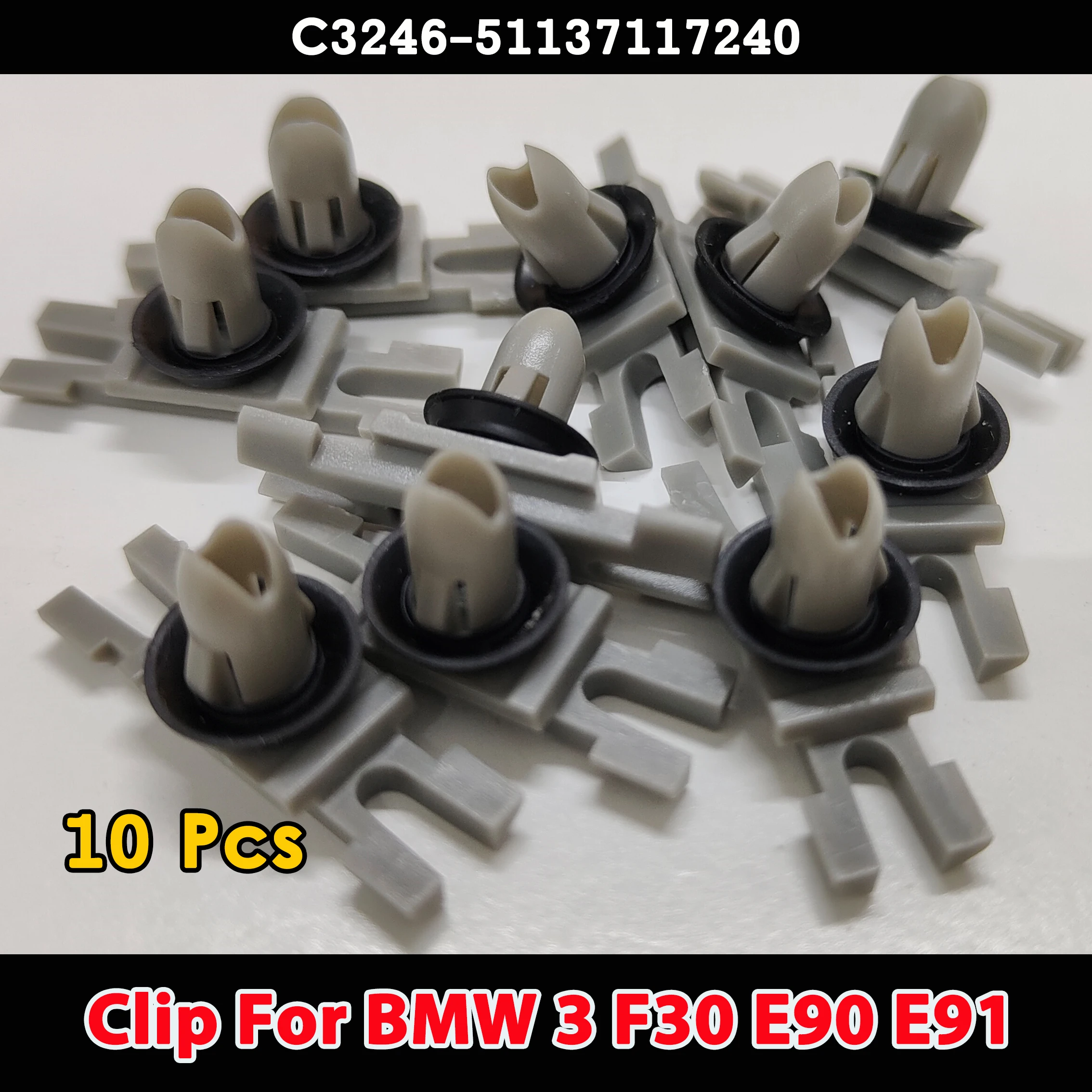 51137117240 Window Trim Strip Fastener Plastic Clip For BMW 3 F30 E90 E91 LCI Roof Ledge Moulding Clip C3246 51-13-7-117-240