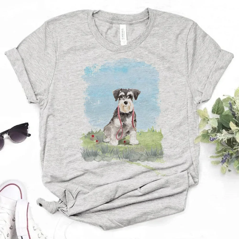 Schnauzer tshirt donna anime t-shirt donna divertente streetwear abbigliamento