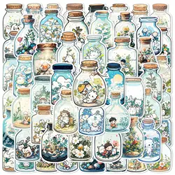 50pcs Cute Bottle World Cartoon Stickers Japanese Style DIY Stickers Scrapbooking Phone Luggage Skateboard Waterproof Decals