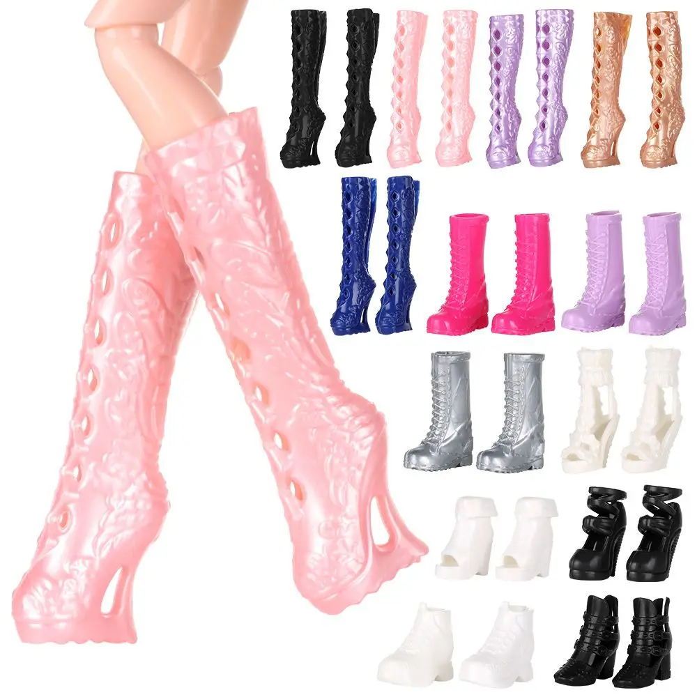 Colorful Foot Length 2.2cm Fashion Hero Dolls Boot Accessories Doll Shoes Socks Long Knees Boots