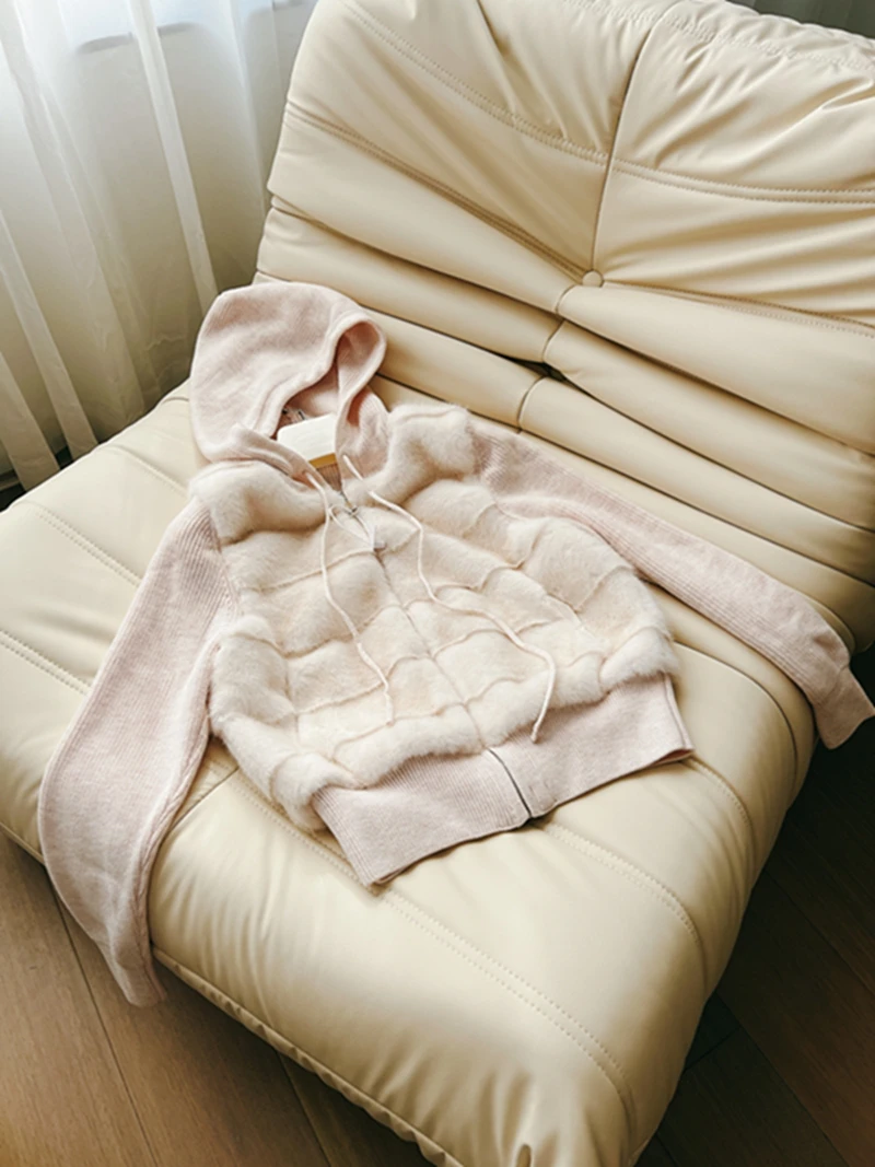 Bonito ort Fem Jaet Plu Casacos de pele Eco-friendly Coração Padrão Design Casual Sle Poliéster Mistura de lã de fibra