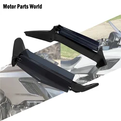 Motorcycle Adjustable Side Wing Windshield Air Deflector ABS Plastic Black For Honda Gold Wing GL1800D Tour 2018-2022 2023 2024