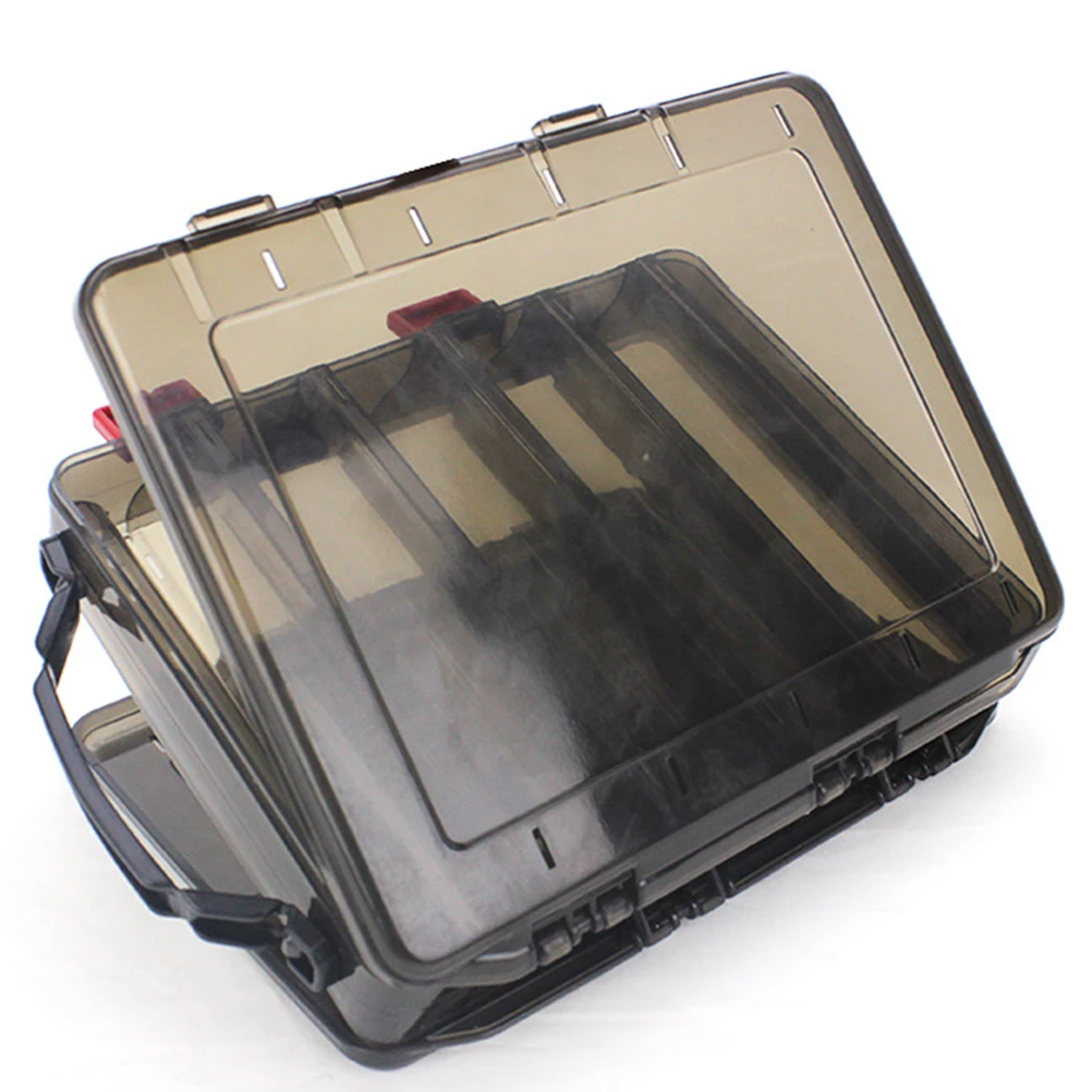

1pc 10-Grid Thickened Translucent Bait Storage Box Portable Double Layer Fishing Tool Case Waterproof Fish Lure Holder