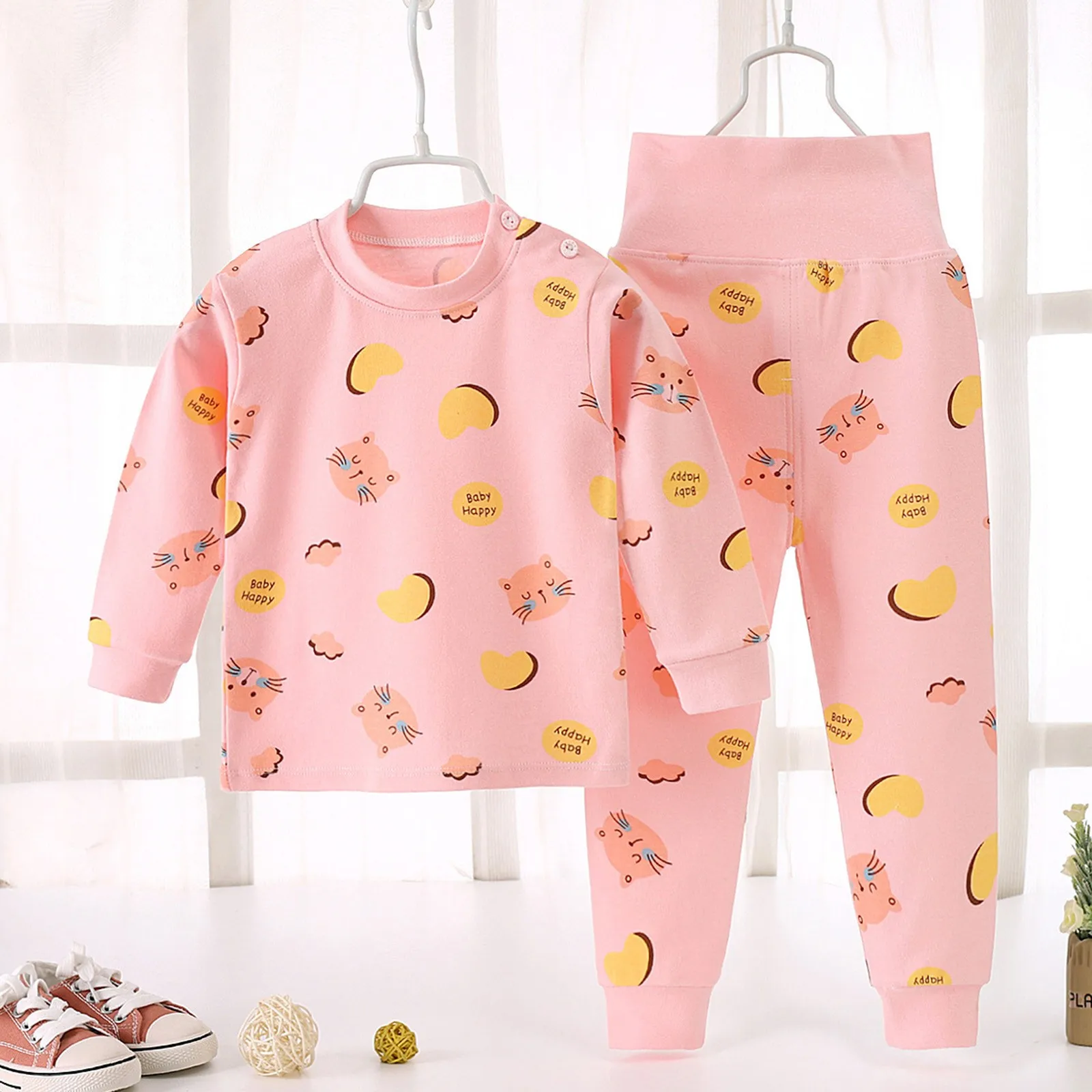 

Children Clothes Loungewear 0-3Y Baby Boys Girls Autumn Winter Underwear Set Cotton Home Clothes Kids Casual Pajamas Sleepwear