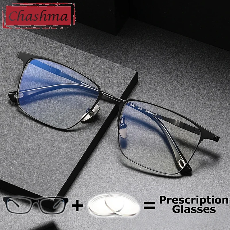 

Chashma очки по рецепту из чистого титана мужские мультифокальные очки высшего качества близорукость женские очки для чтения оправа для очков