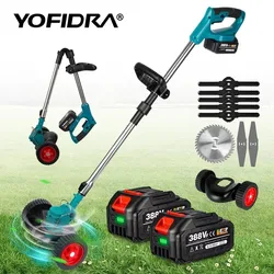 1500w 7 Polegada cortador de grama elétrico sem fio comprimento ajustável handheld recarregável ferramentas poda jardim para makita 18v bateria