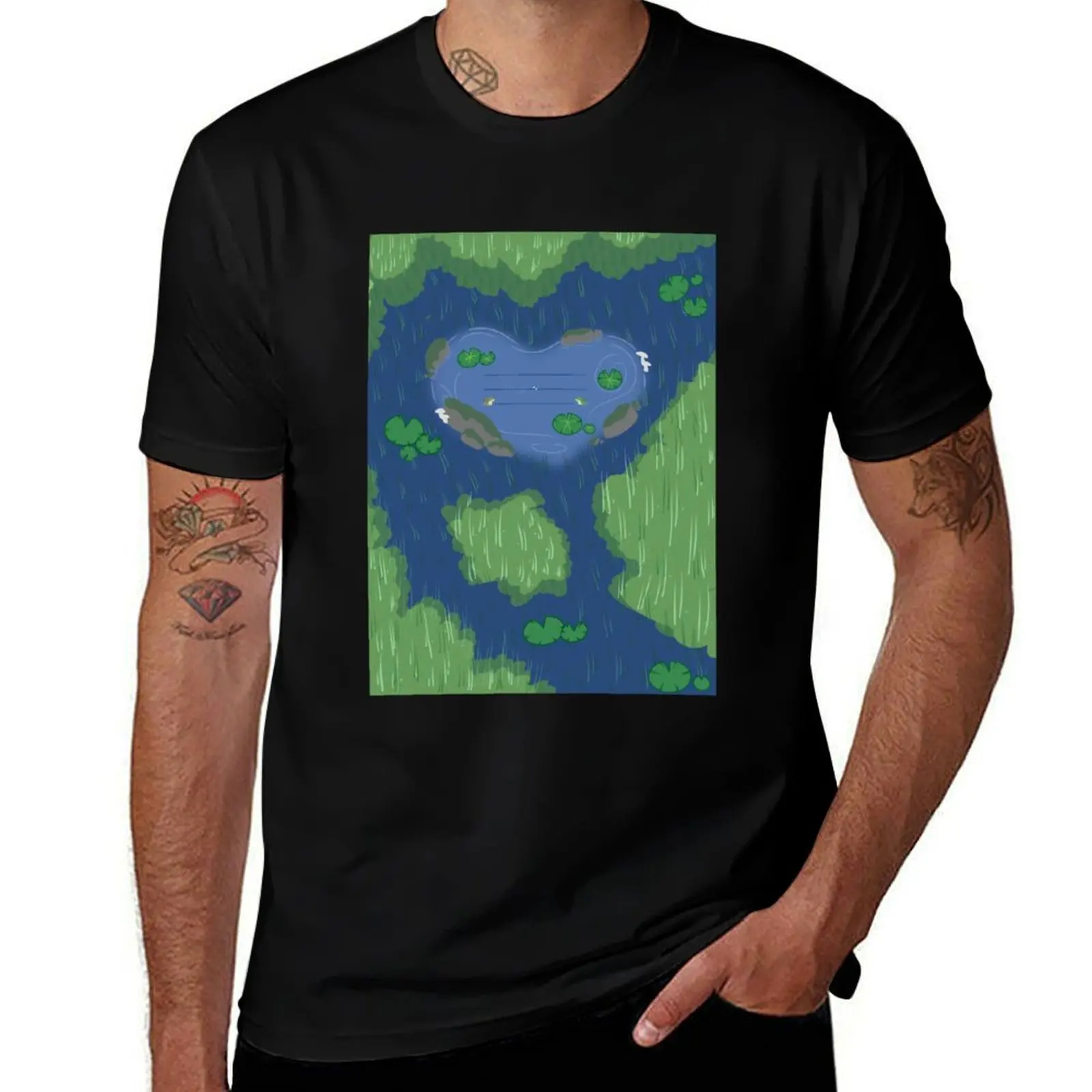 

Iil heart pond in a great big swamp T-Shirt plain blue archive vintage anime shirt anime figures fitted t shirts for men