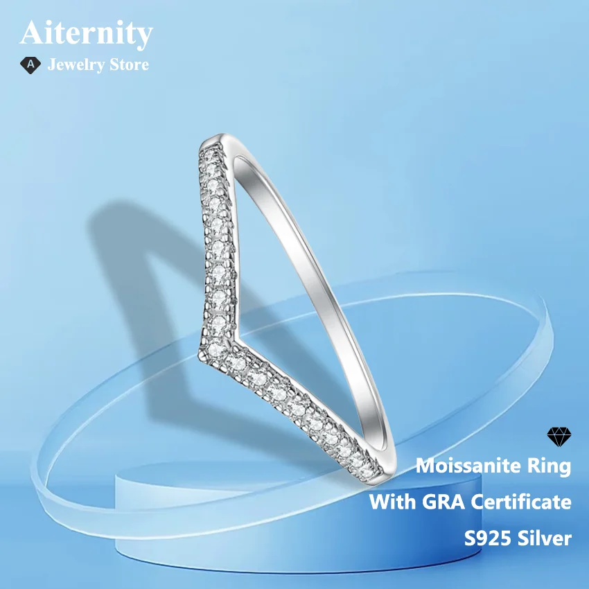 D اللون مويسانيتي خاتم 925 فضة مع شهادة GRA الخلود الفرقة خواتم الخطبة الزفاف للنساء