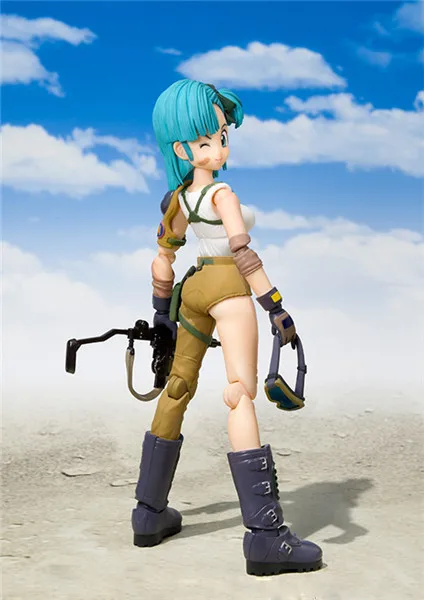 Figura de acción de Anime SHF, WD Dragon Ball, Goku, Super Saiyan, Bulma, PVC, regalo para niños, 13cm