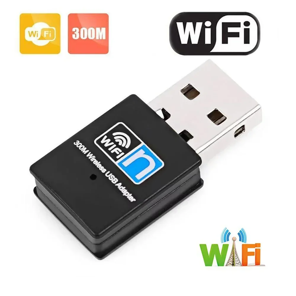 

Мини-беспроводной USB-адаптер Wi-Fi 300 Мбит/с 802.11N USB 2 WiFi-приемник Ключ 300 Мбит/с Беспроводная сетевая карта для ПК Настольный компьютер