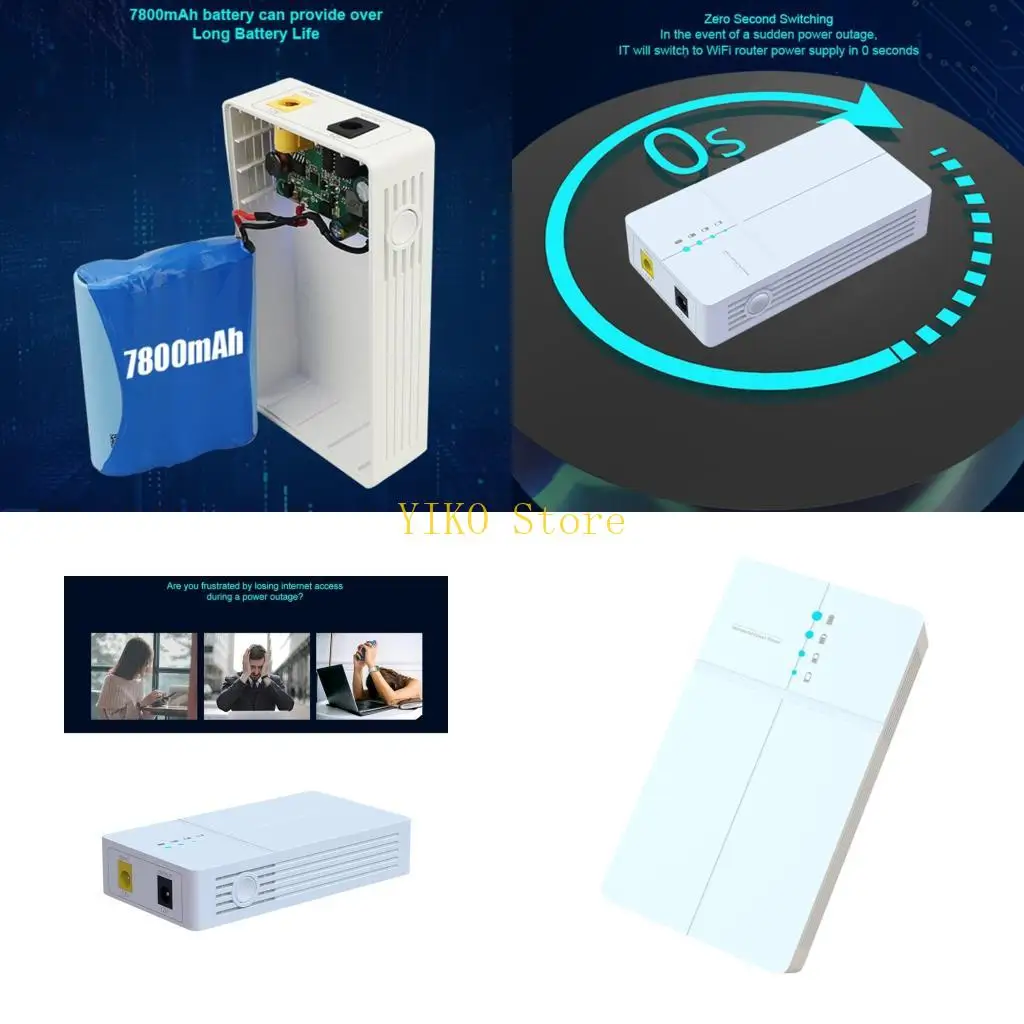 K32C USB 12V 2A Uninterrupted Power Backup Device For Wireless Router Optically Device 24W 7800mAh Battery Accessories
